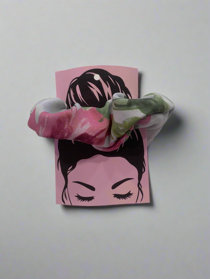 Χειροποίητο Scrunchie με Φλοράλ Σχέδιο