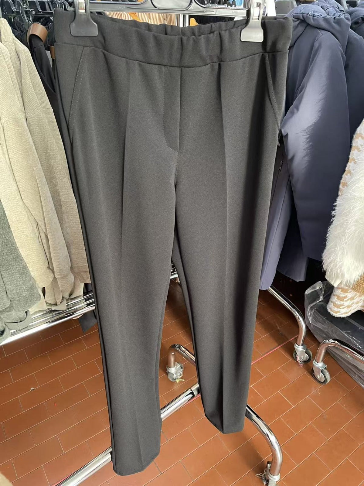 Μαύρο Κρεπ Ελαστικό Παντελόνι