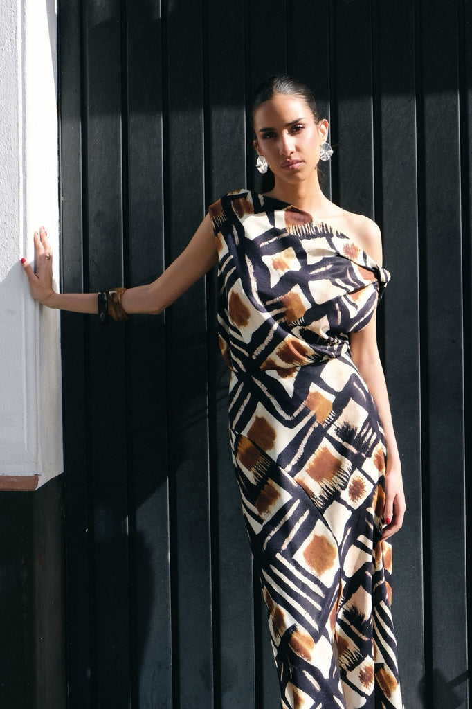 Ασύμμετρη Μπλούζα σε Ethnic Σχέδιο